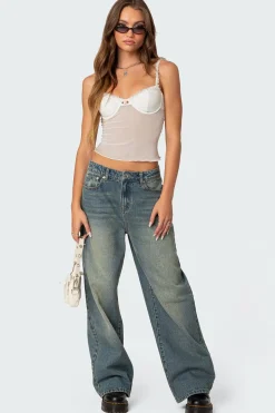 Lidia Sheer Mesh Bra Top