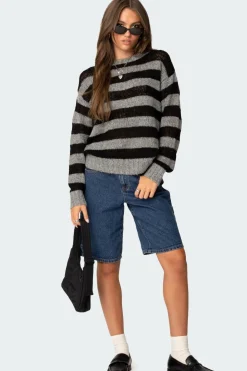 Light Knit Striped Sweater