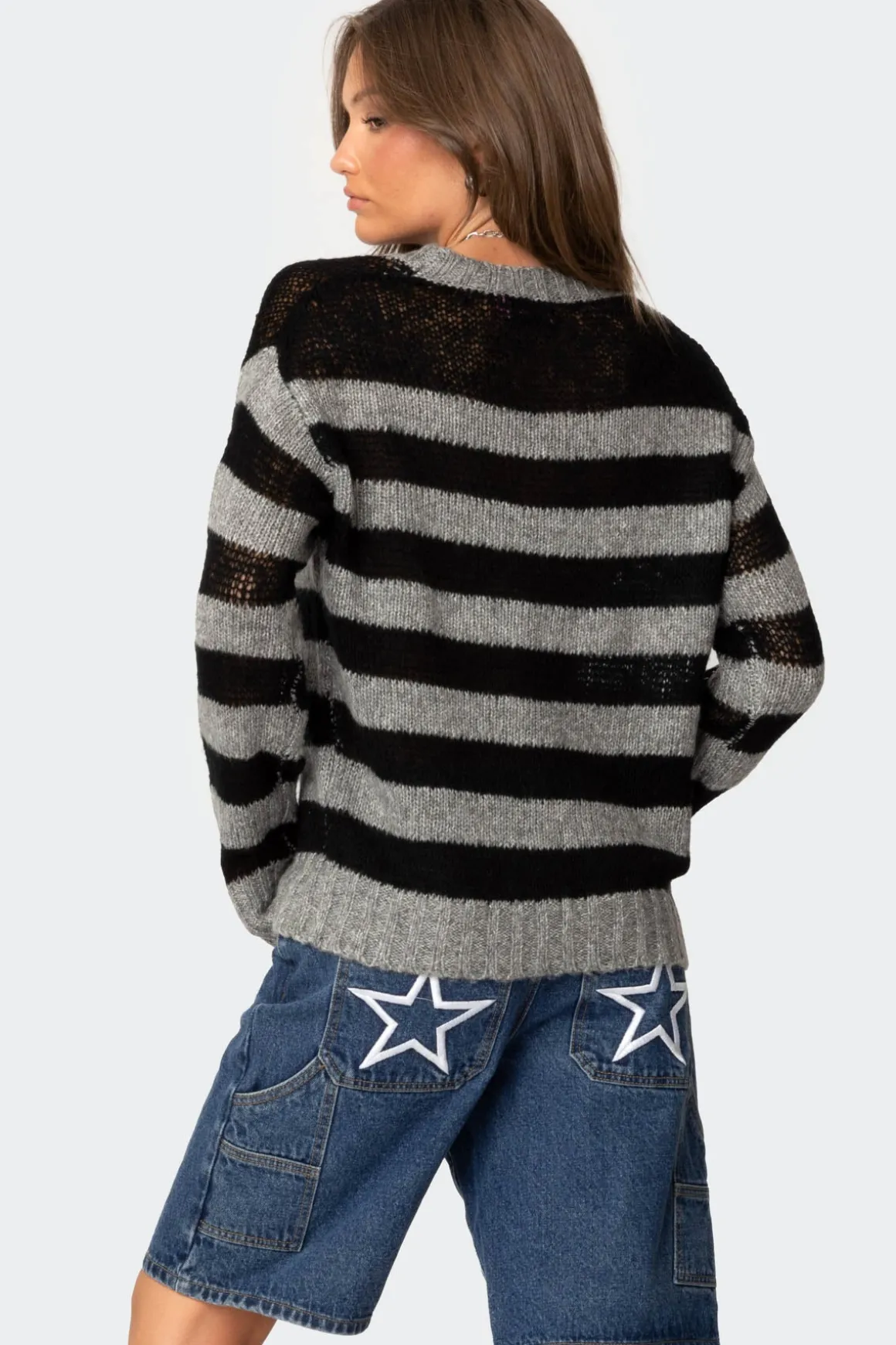 Light Knit Striped Sweater