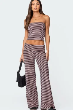 Lilah Striped Fold Over Pants