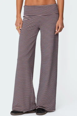 Lilah Striped Fold Over Pants