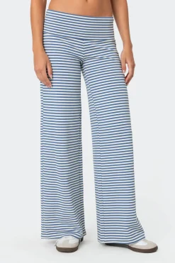 Lilah Striped Fold Over Pants