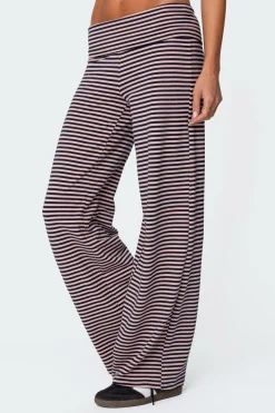 Lilah Striped Fold Over Pants