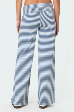 Lilah Striped Fold Over Pants