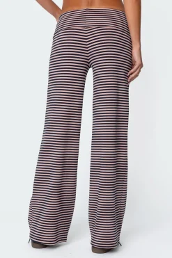 Lilah Striped Fold Over Pants