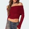 Lili fold over knit top