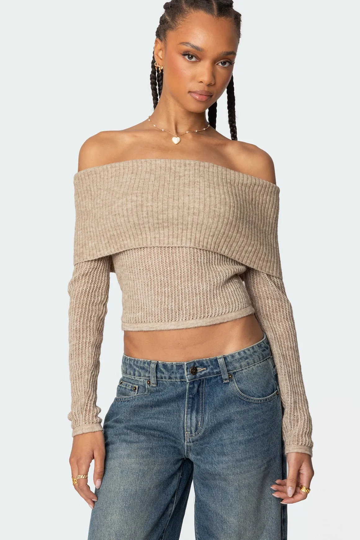 Lili Fold Over Knit Top
