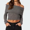 Lili fold over knit top