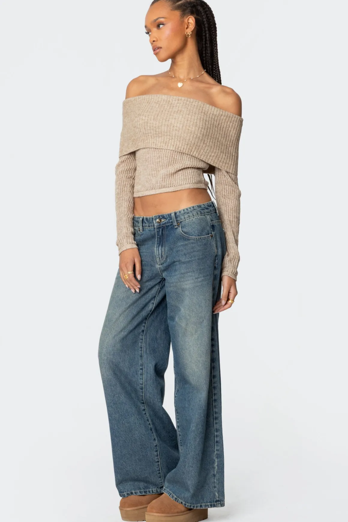 Lili Fold Over Knit Top
