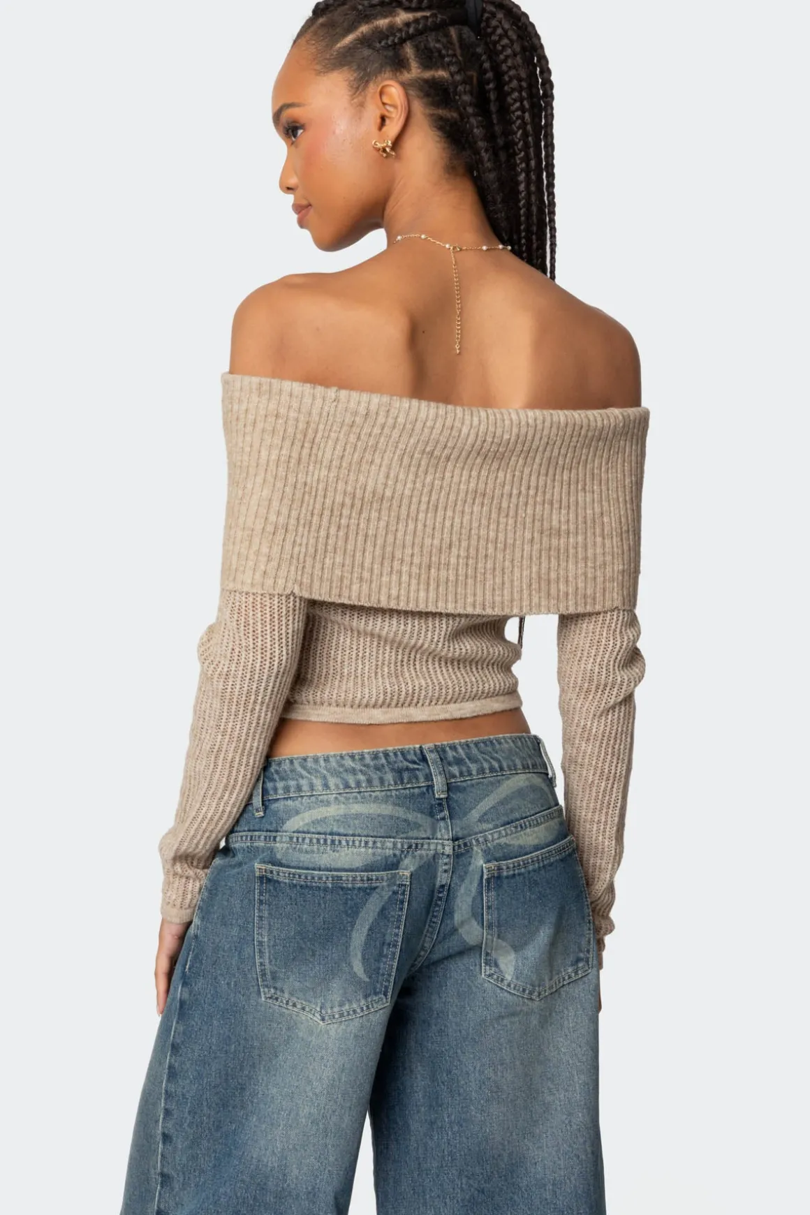 Lili Fold Over Knit Top