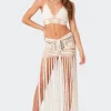 Lillee Crochet Fringe Maxi Skirt