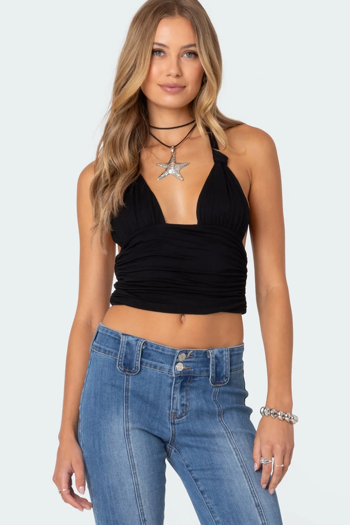Lillie Knotted Halter Top