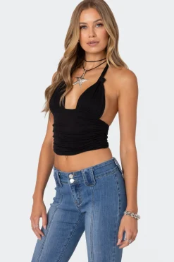 Lillie Knotted Halter Top