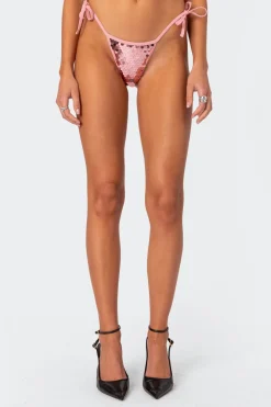 Lilly Sequin String Bikini Bottom