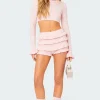 Lindsay Ruffle Knitted Shorts