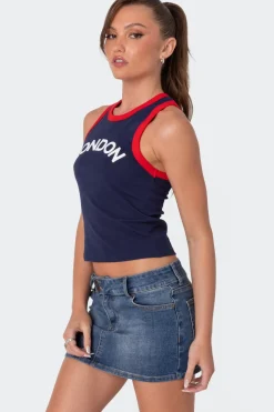London Girl Contrast Tank Top