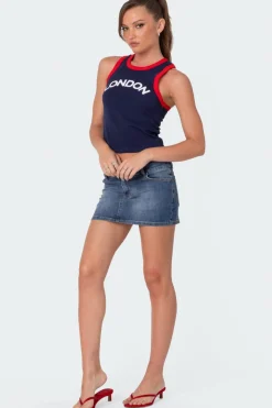 London Girl Contrast Tank Top