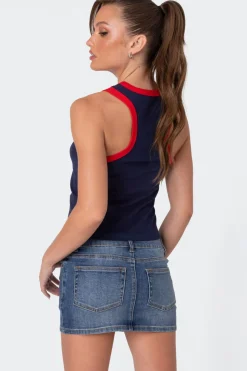 London Girl Contrast Tank Top