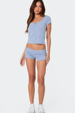 Lorelei Printed Pointelle Shorts