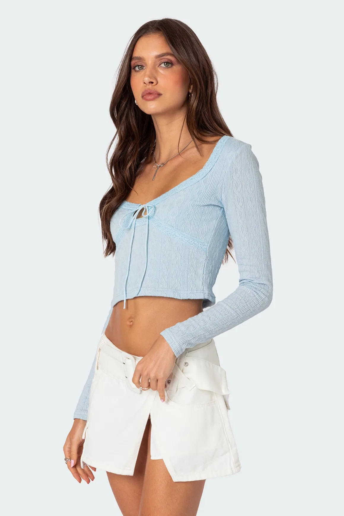 Lorey Lacey Knit Top