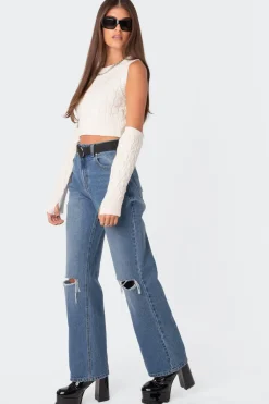 Lori High-Rise Wide Leg Jeans
