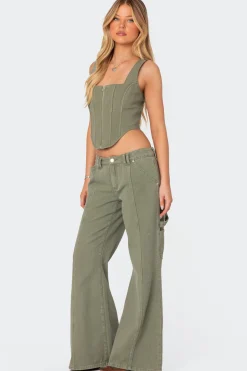 Lottie Low Rise Washed Carpenter Jeans