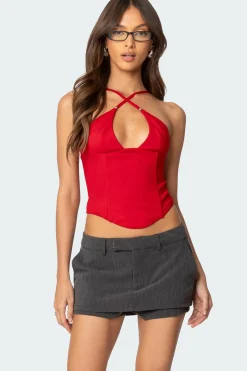 Lou Crossover Beaded Corset