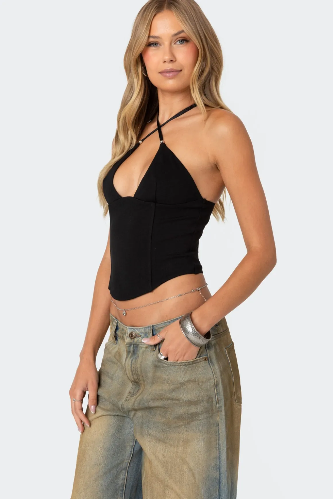 Lou Crossover Beaded Corset