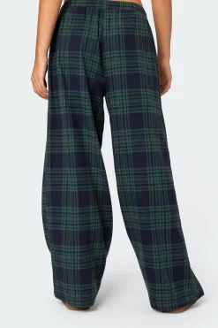 Lounge Around Plaid Wide Leg Pants