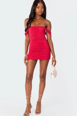Lovely Gathered Mini Dress