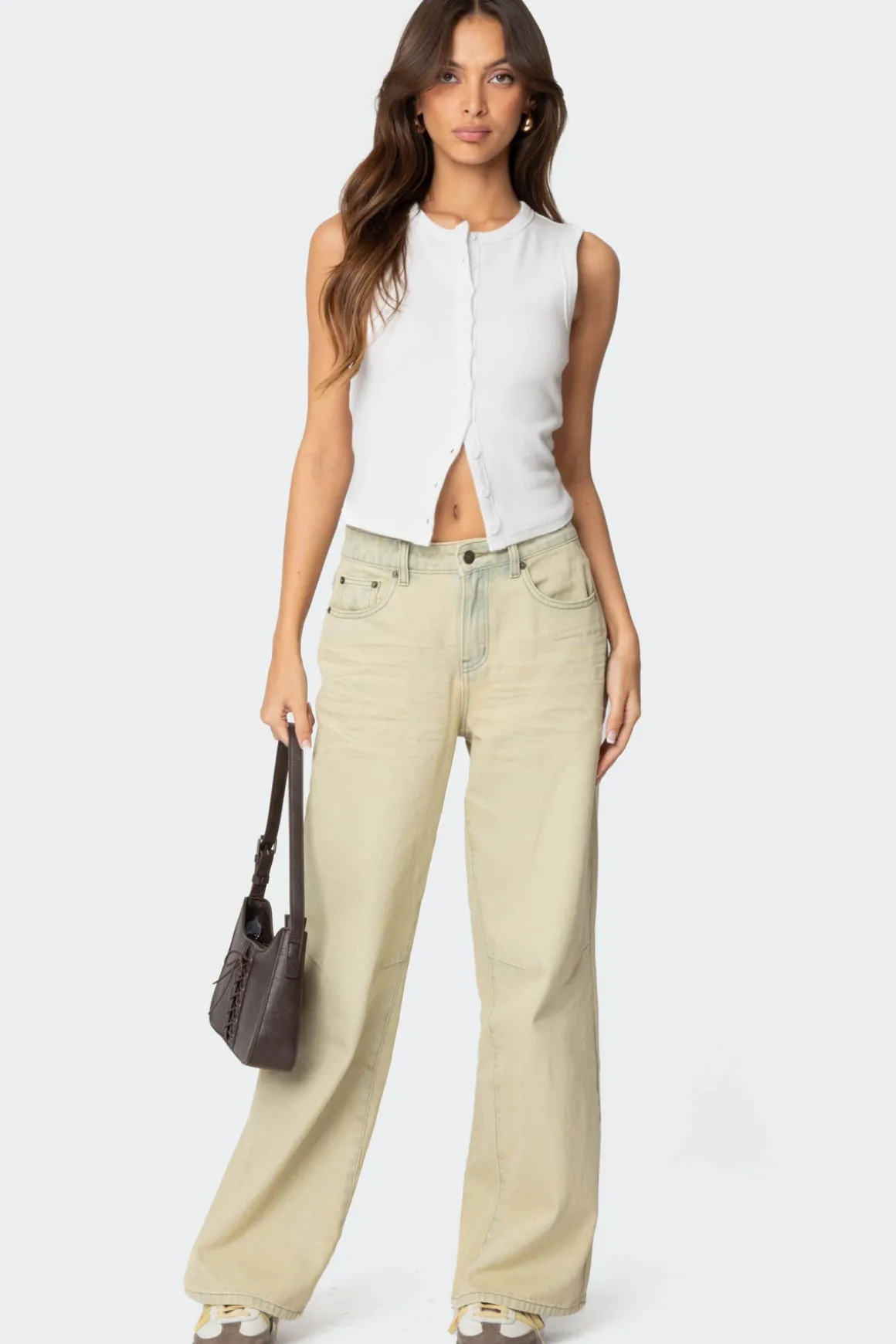 Low Rise Vintage Washed Boyfriend Jeans