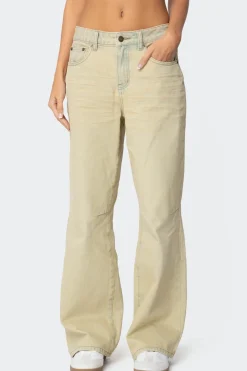 Low Rise Vintage Washed Boyfriend Jeans