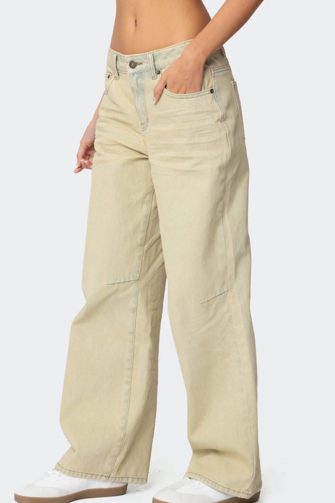 Low Rise Vintage Washed Boyfriend Jeans