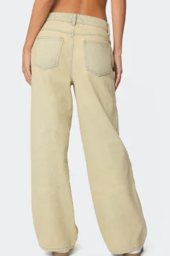Low Rise Vintage Washed Boyfriend Jeans