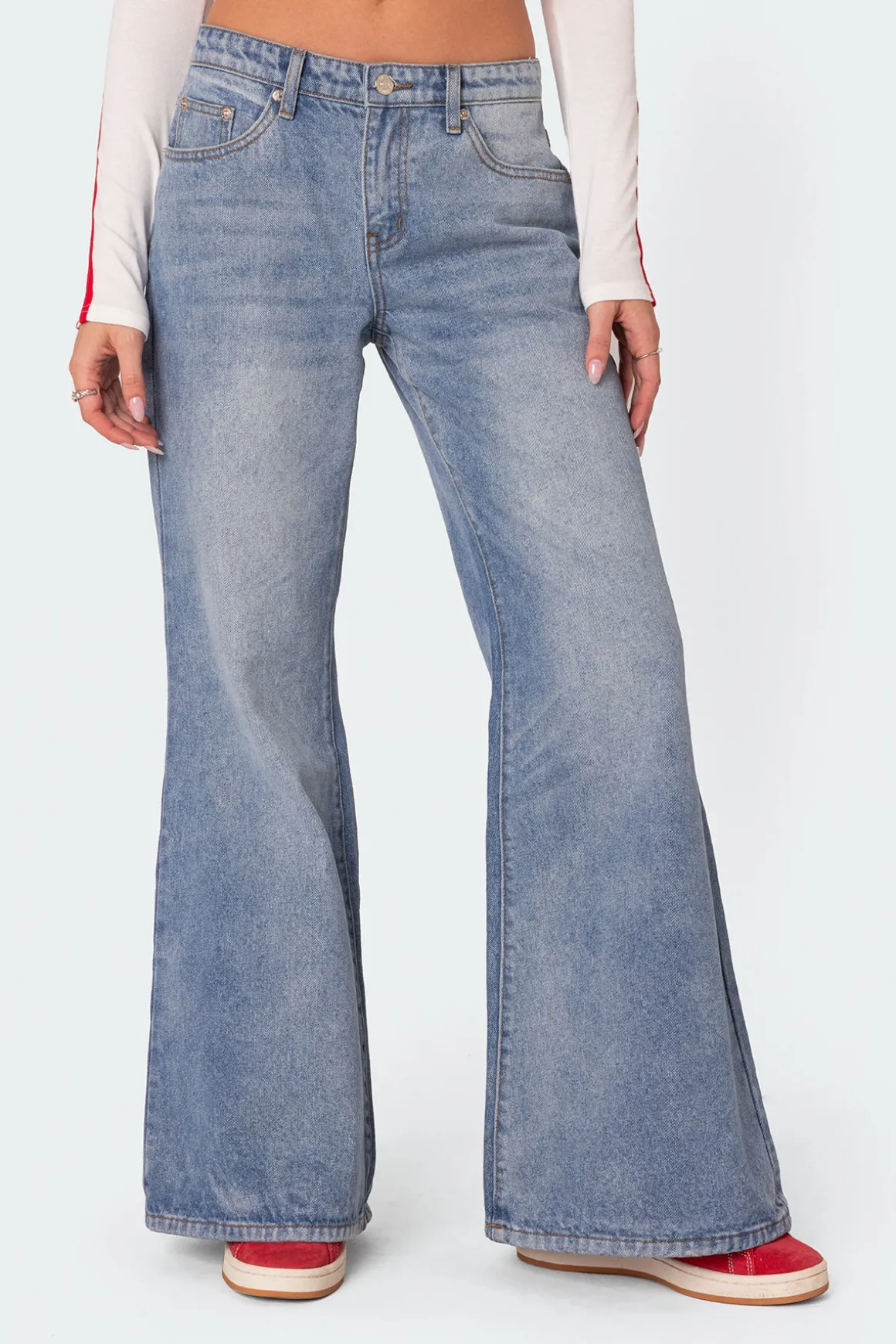 Low Rise Wide Leg Jeans