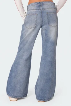 Low Rise Wide Leg Jeans
