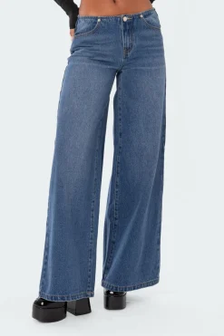 Low-Rise Wide Jeans