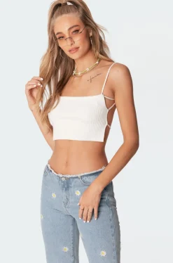 Lu Knitted Open-Back Top