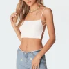Lu Knitted Open-Back Top