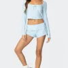 Lucilla Fold Over Ribbed Shorts