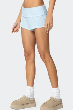 Lucilla Fold Over Ribbed Shorts