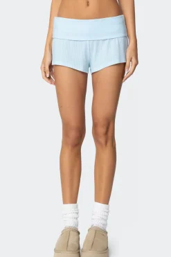 Lucilla Fold Over Ribbed Shorts