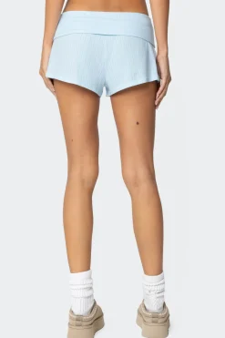 Lucilla Fold Over Ribbed Shorts