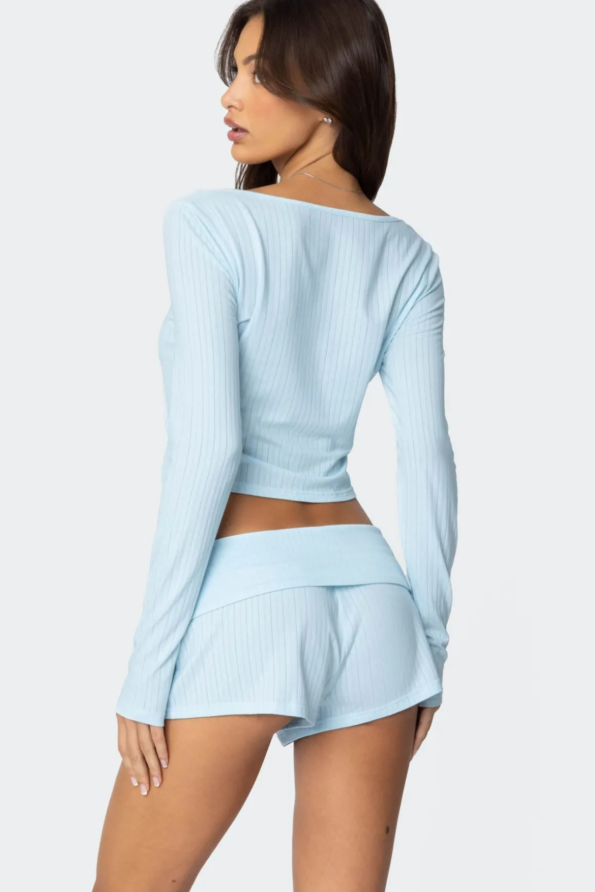 Lucilla Wide Neck Ribbed Top