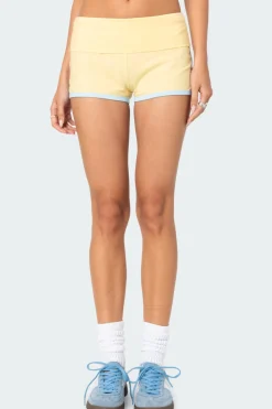 Lucky Contrast Fold Over Shorts