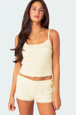 Lucy Ruffled Lace Tank Top