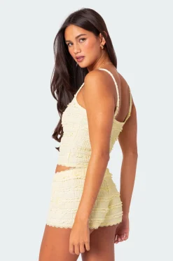 Lucy Ruffled Lace Tank Top