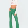 Luna Faux Leather Flare Jeans