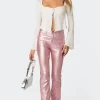 Luna Faux Leather Flare Jeans