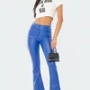 Luna Faux Leather Flare Jeans